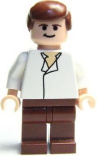 LEGO Minifigure -- Han Solo, Reddish Brown Legs without Holster Pattern (Skiff, Light Flesh)-Star Wars / Star Wars Episode 4/5/6 -- sw084 -- Creative Brick Builders
